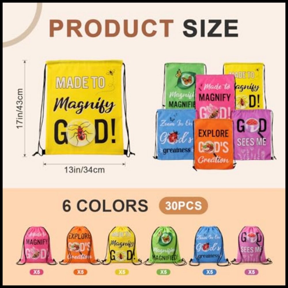 Polyester Drawstring Backpack Bags Set of 30 for … - image 2